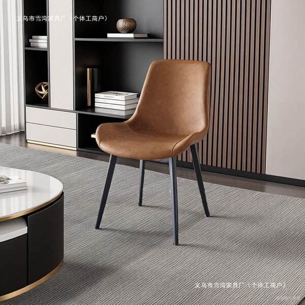 Italian-style high-end designer luxury makeup stool, fabric dining chair, simple modern commercial use, suitable for living room and business discussions