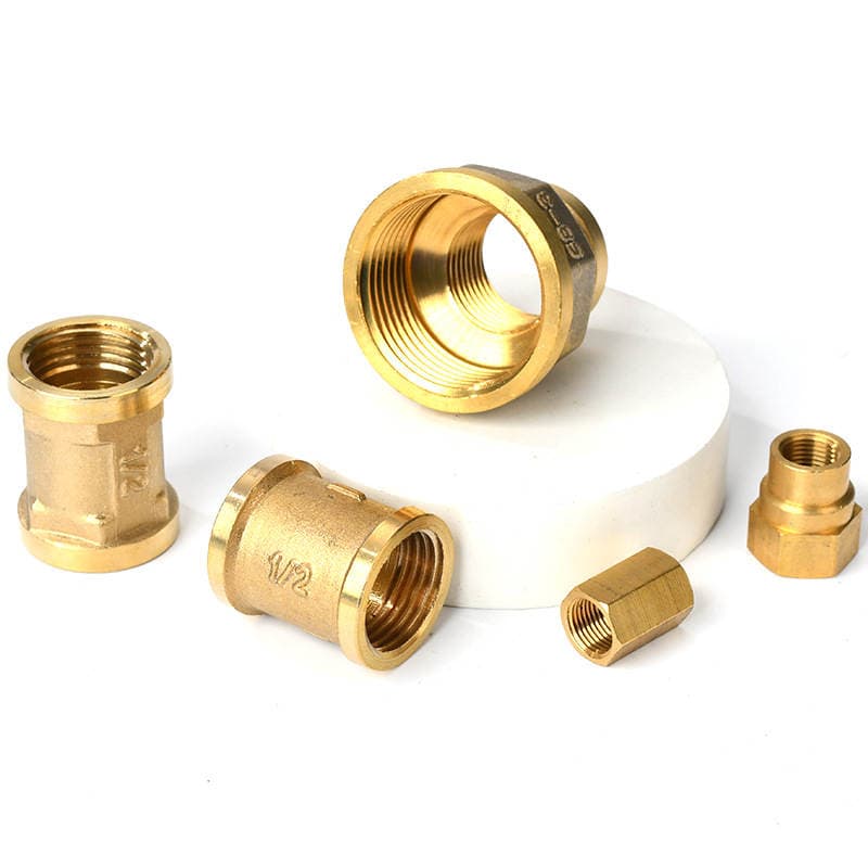 Brass straight-through connector reducing straight-through connector hexagon round faucet quick plug plumbing fitting connector 5