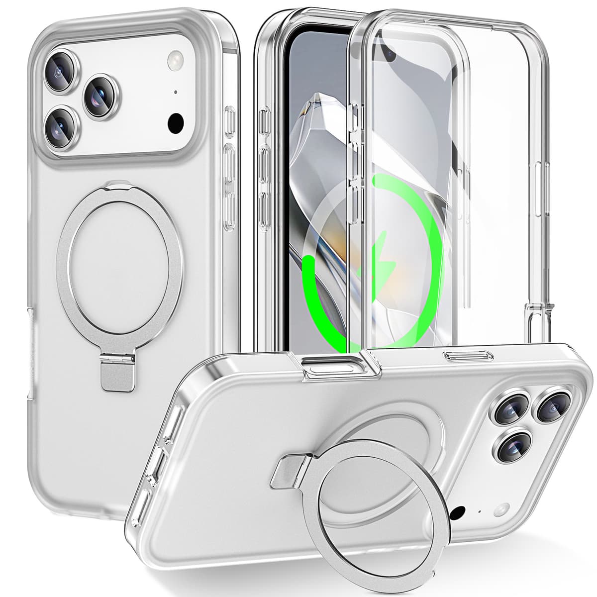 Matte white [shell and membrane integrated + magnetic stand]