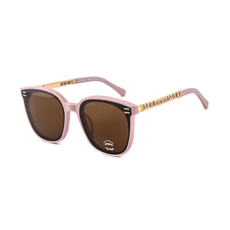 Pink frame gold label