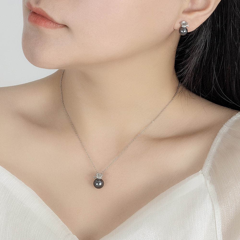 Korean-Style Light Luxury Sachet Bag with Faux Pearl Clavicle Chain for Women, Simple Daily Commuter Jewelry Set, Hot Sale 4