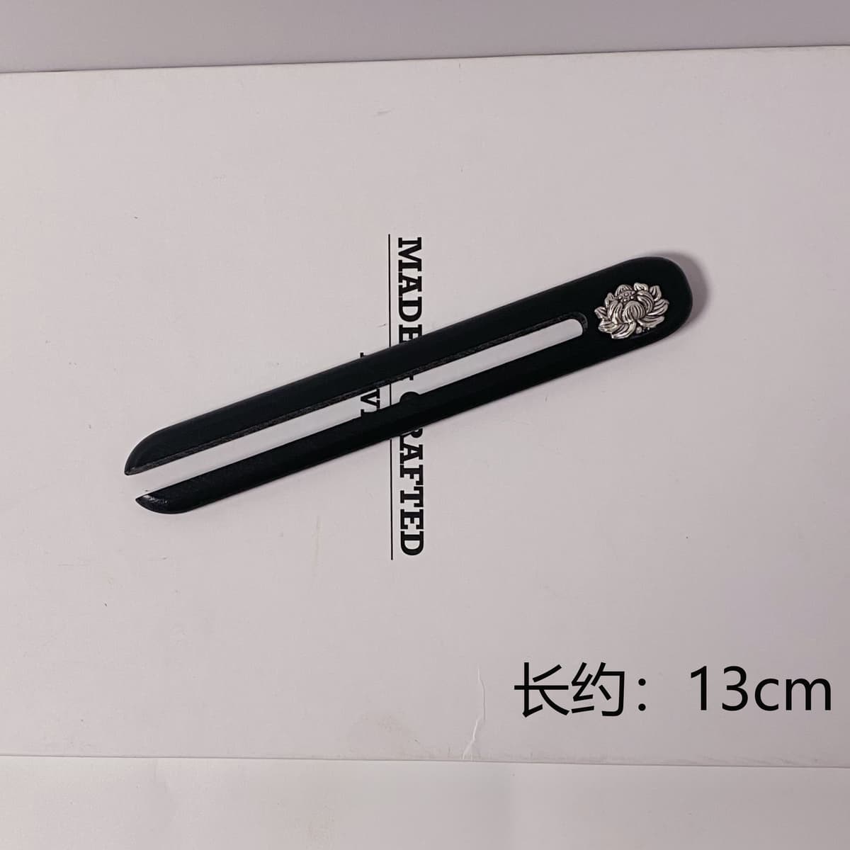 279#silver flower-U-shaped hairpin