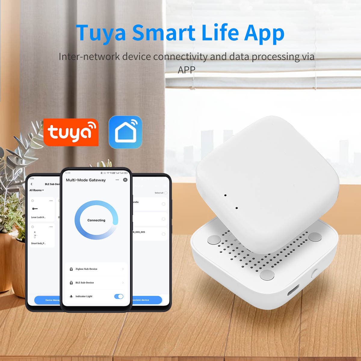 Tuya graffiti multi-mode gateway smart home control mini wireless zigbee Bluetooth gateway cross-border e-commerce 2