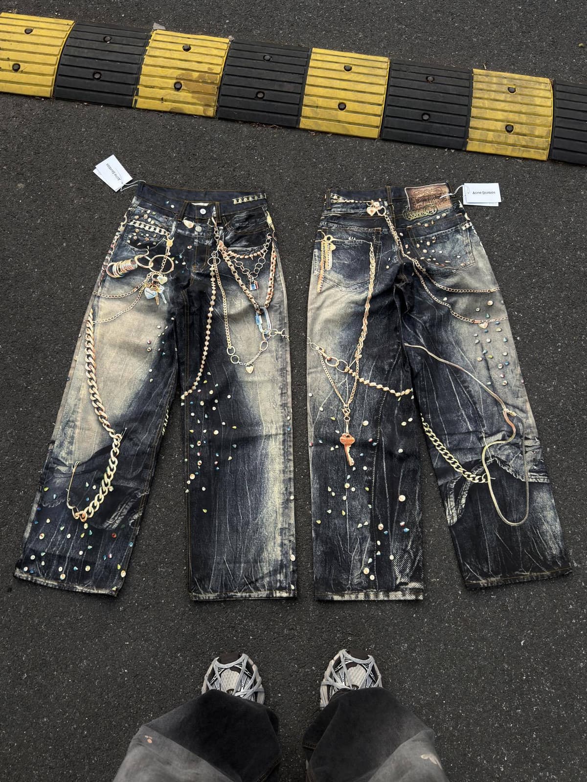 Ac32-dark gold chain