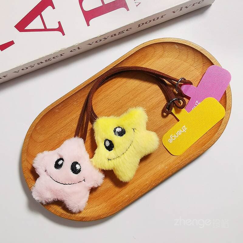 Cute Star Plush Doll Pendant, Cute Mobile Phone Case Pad Clip, Women's Bag Pendant, Autumn and Winter Outdoor Use 2