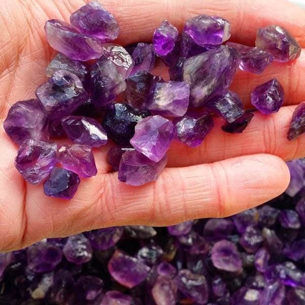Natural Amethyst Raw Stone Gravel Uruguay Deep Purple Crystal Raw Stone Beads Mineral Raw Materials 2