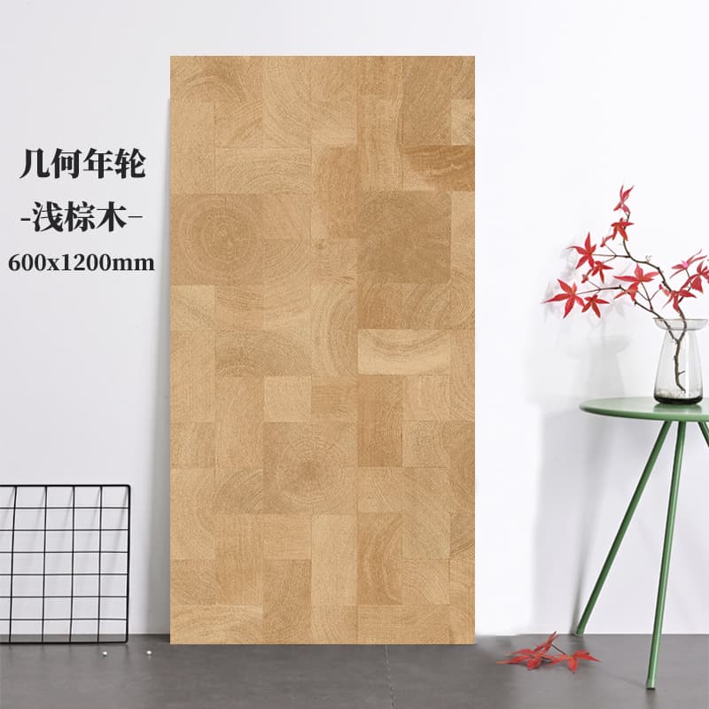 Geometric growth rings light brown wood 11