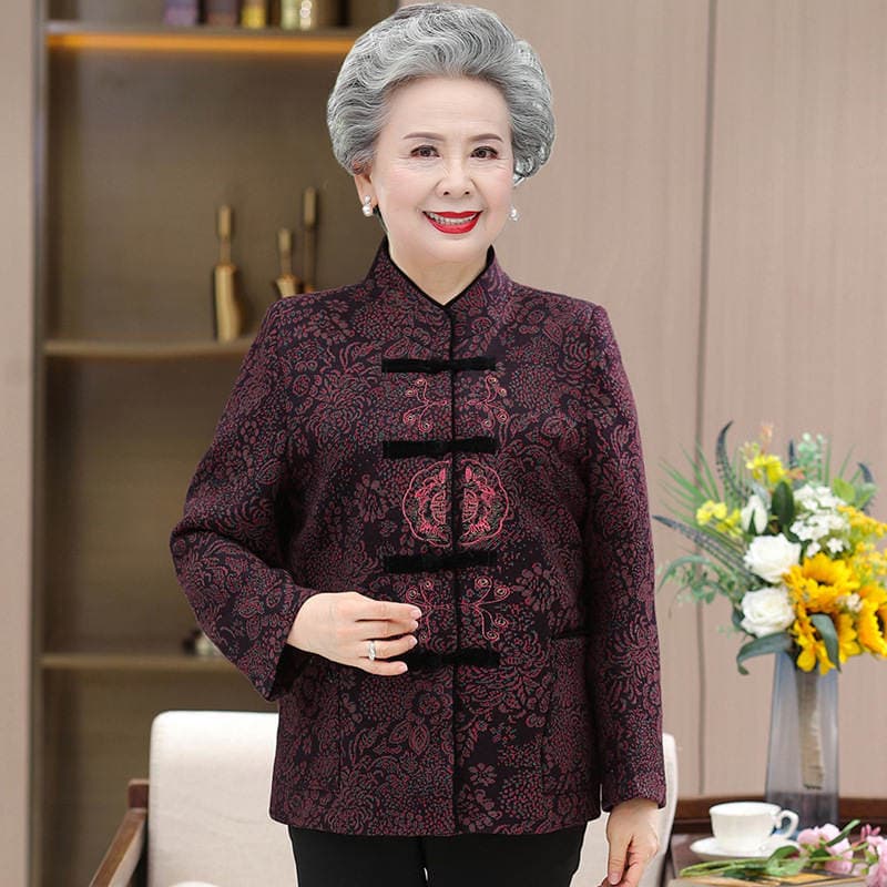Elderly People's Spring & Fall Outwears, Grandma's Spring Tops, Mother's Clothes, Spring Tang Suits, Old Ladies' Clothes, New Styles 2