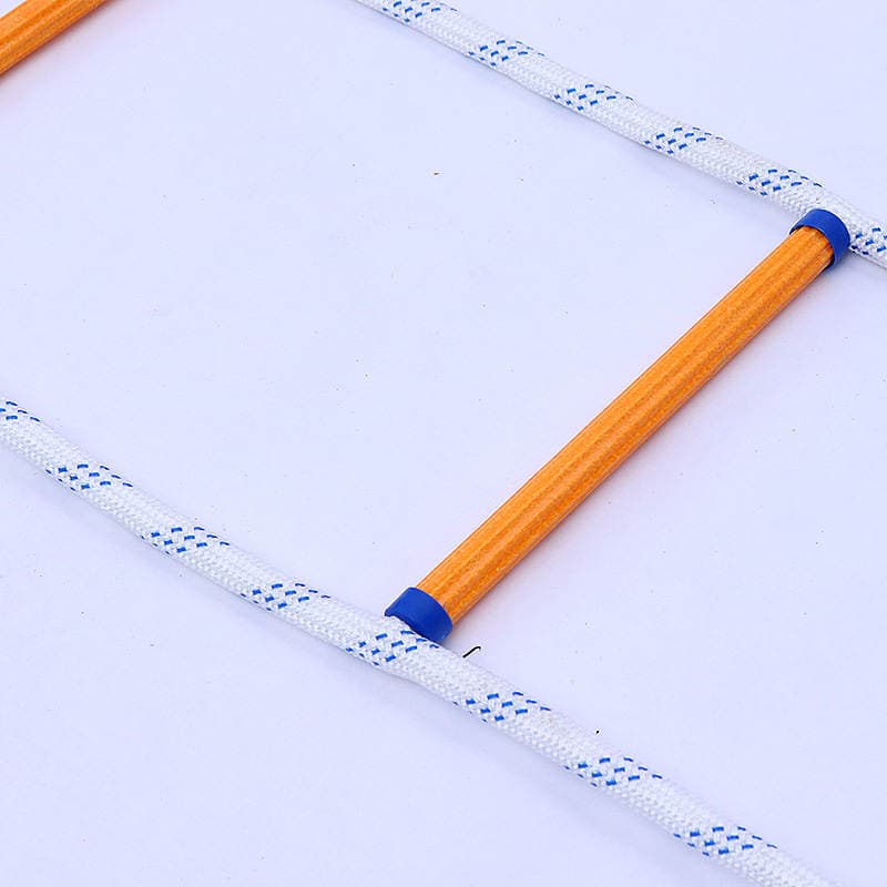 Resin rescue ladder training lifesaving escape soft ladder aerial work down well nylon climbing rope ladder 4