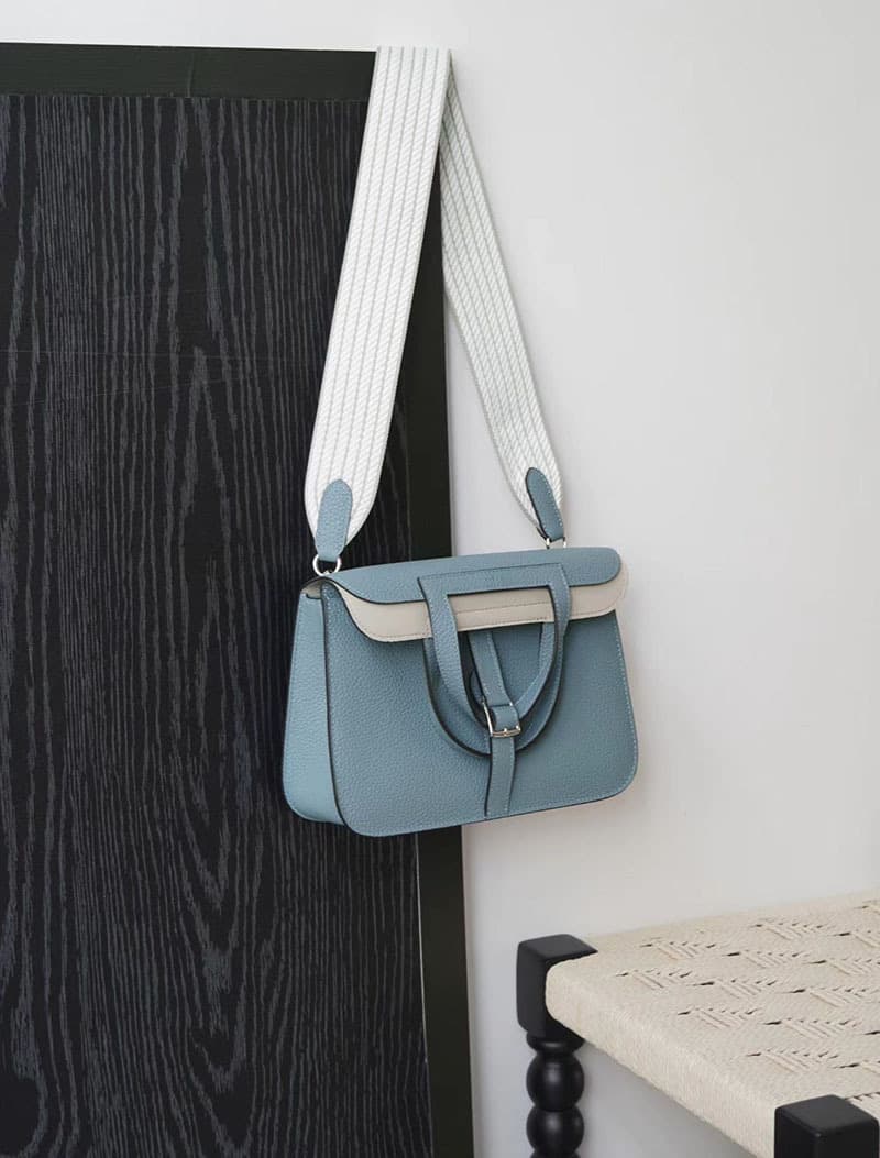 Linen blue and pearl gray (double shoulder straps)