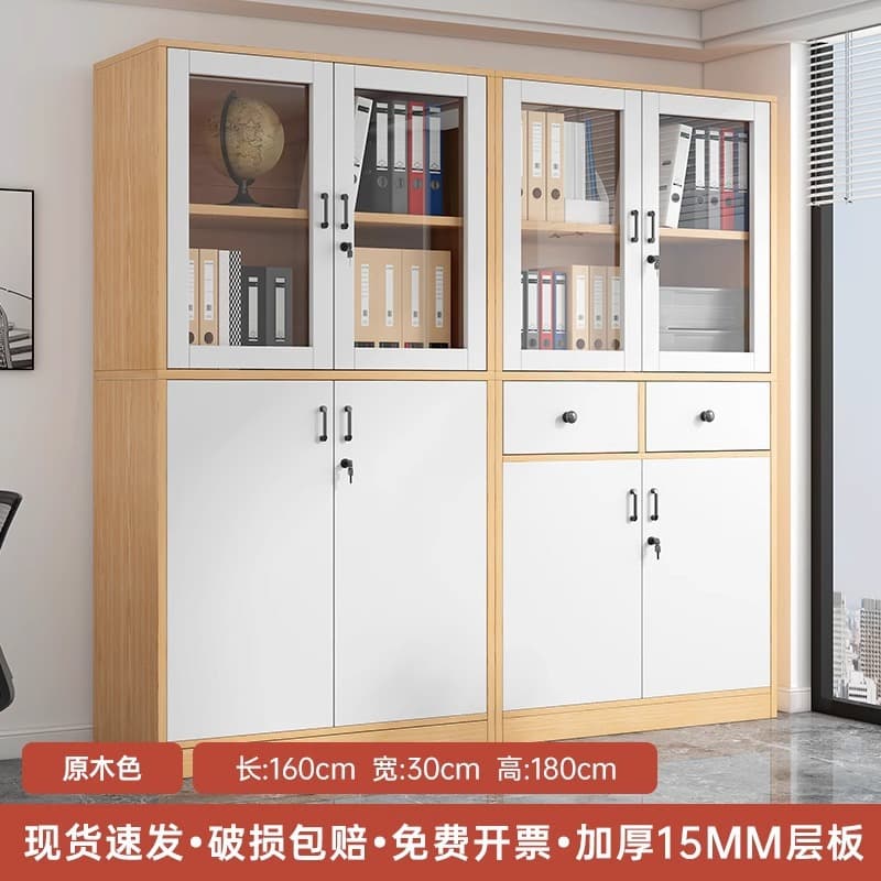 4-door, 2-drawer model in Yunchuan oak color + 4-door model in Yunchuan oak color