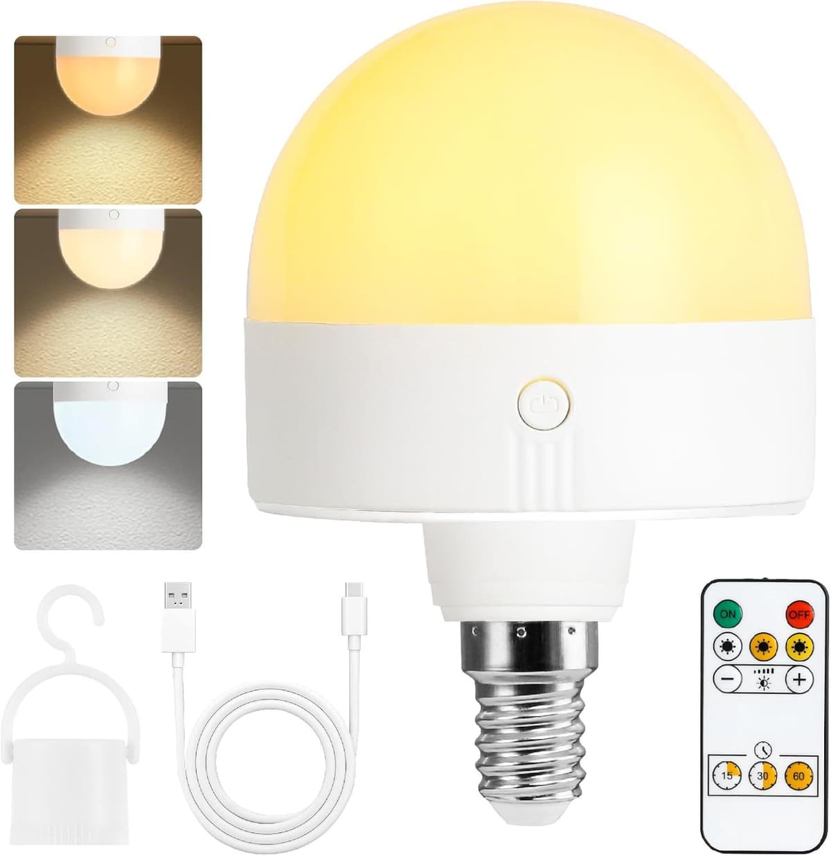 Model b three-color 2500mah+e26 lamp head+remote control