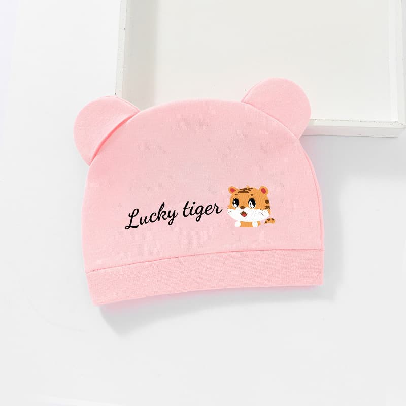 Pink Happy Tiger Baby Hat