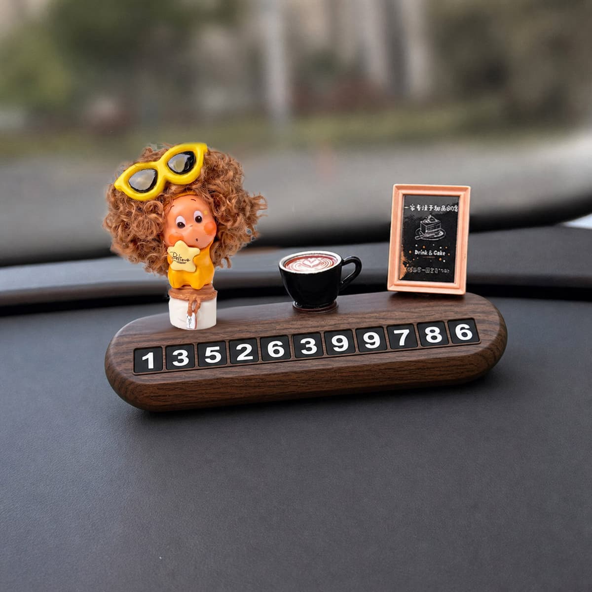 [high temperature resistance] afro star wish bottle + wood grain parking sign