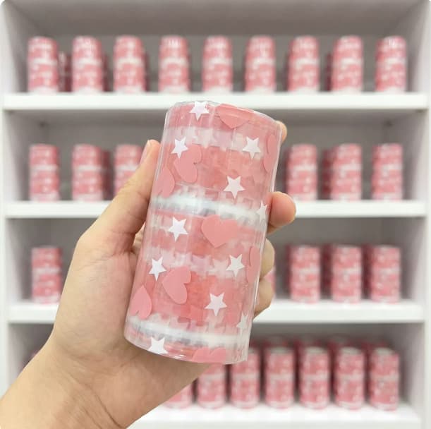 Portable diaper changing pads [1 roll of 100 sheets] - heart design