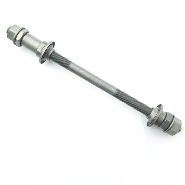 Mountain Bike Large Dust-Proof Axle Bicycle Solid Rear Axle Ball Bearing Hub Axle Core Rod 180 Gray Dust-Proof Rear Axle Front Axle 5
