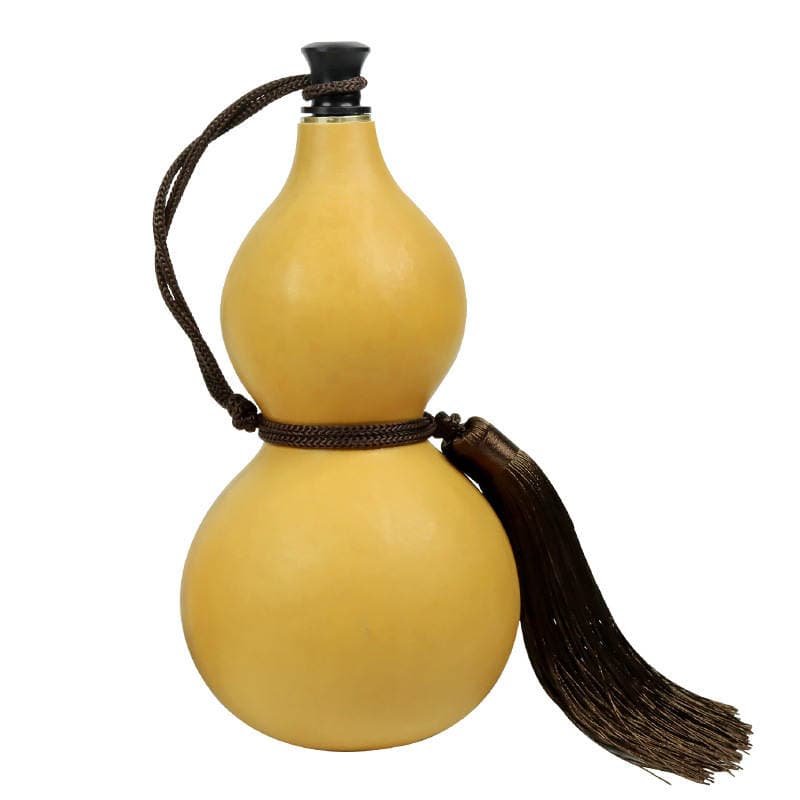 Natural open-top wine gourd with stopper, collectible art piece, can hold liquor, portable pendant, antique-style decorative wine gourd 5