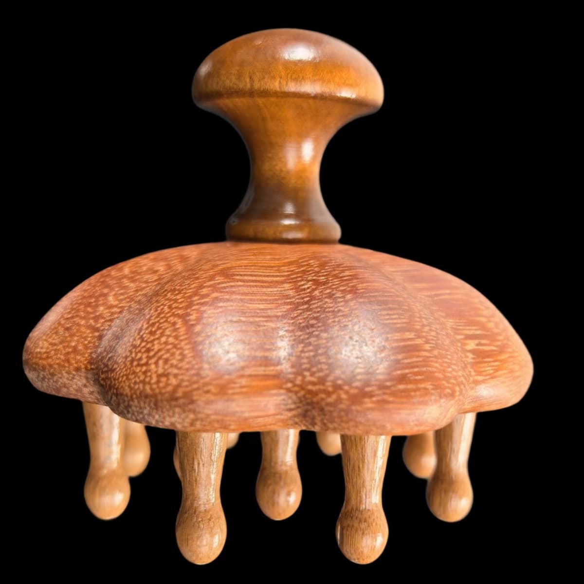 Dragon and phoenix sandalwood 12-tooth pumpkin massage comb