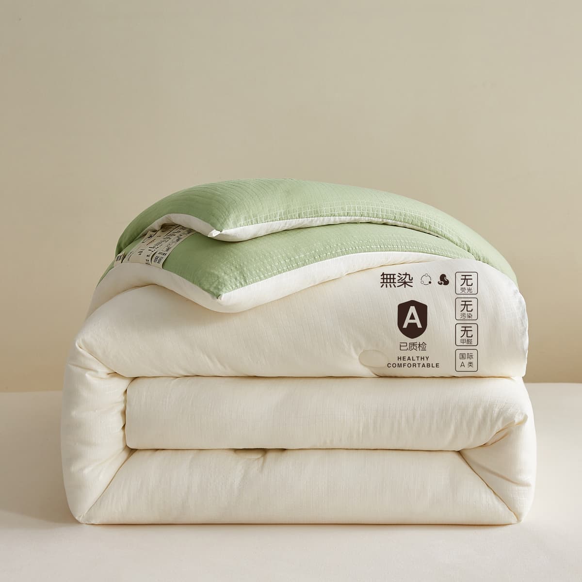 Unbleached rice & green - [class a baby & mom - soft & skin-friendly]
