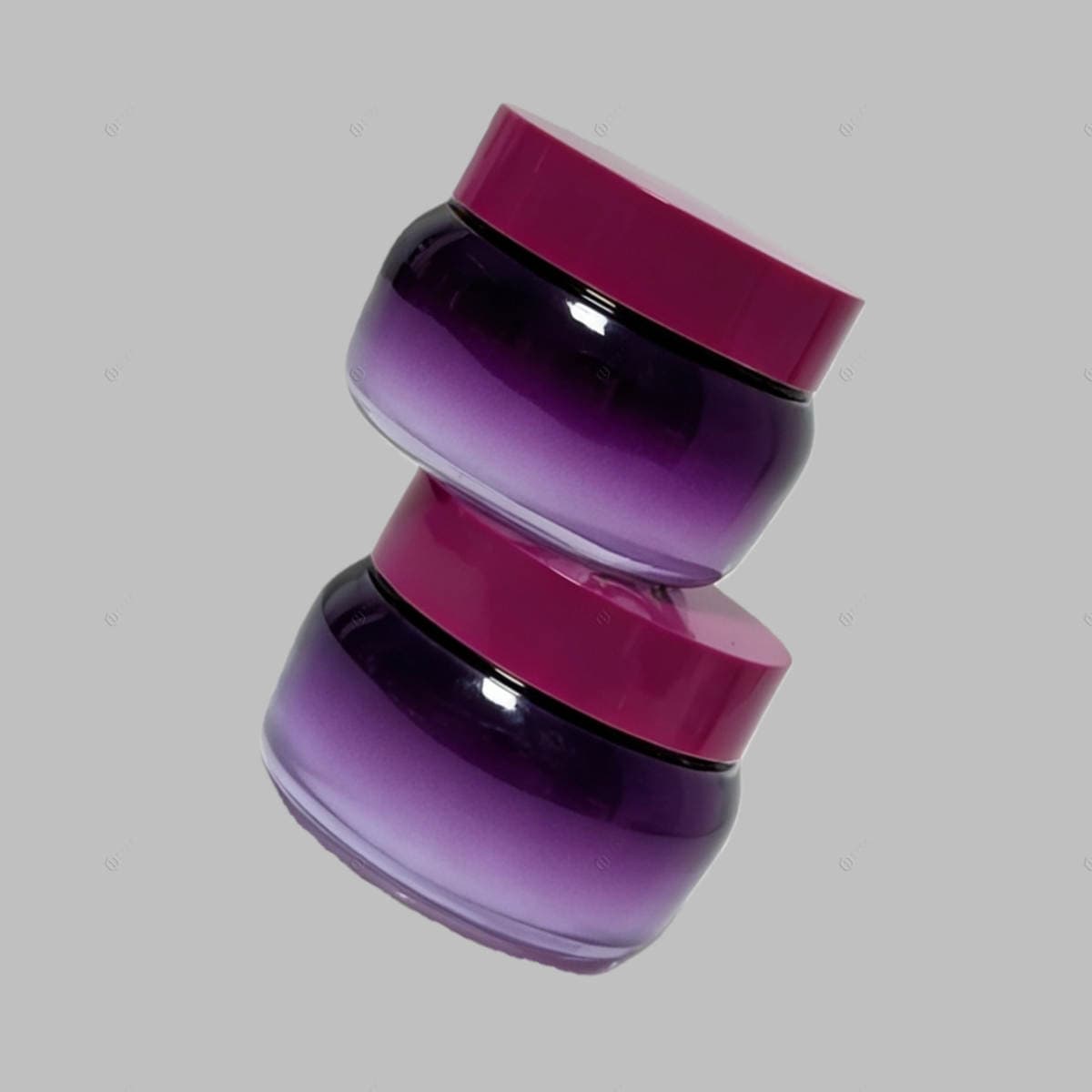 Cross-Border In-Stock Eqqualberry Same Style Transparent 50g Cream Jar Portable Purple Face Cream Jar Eye Cream Refillable Jar 3