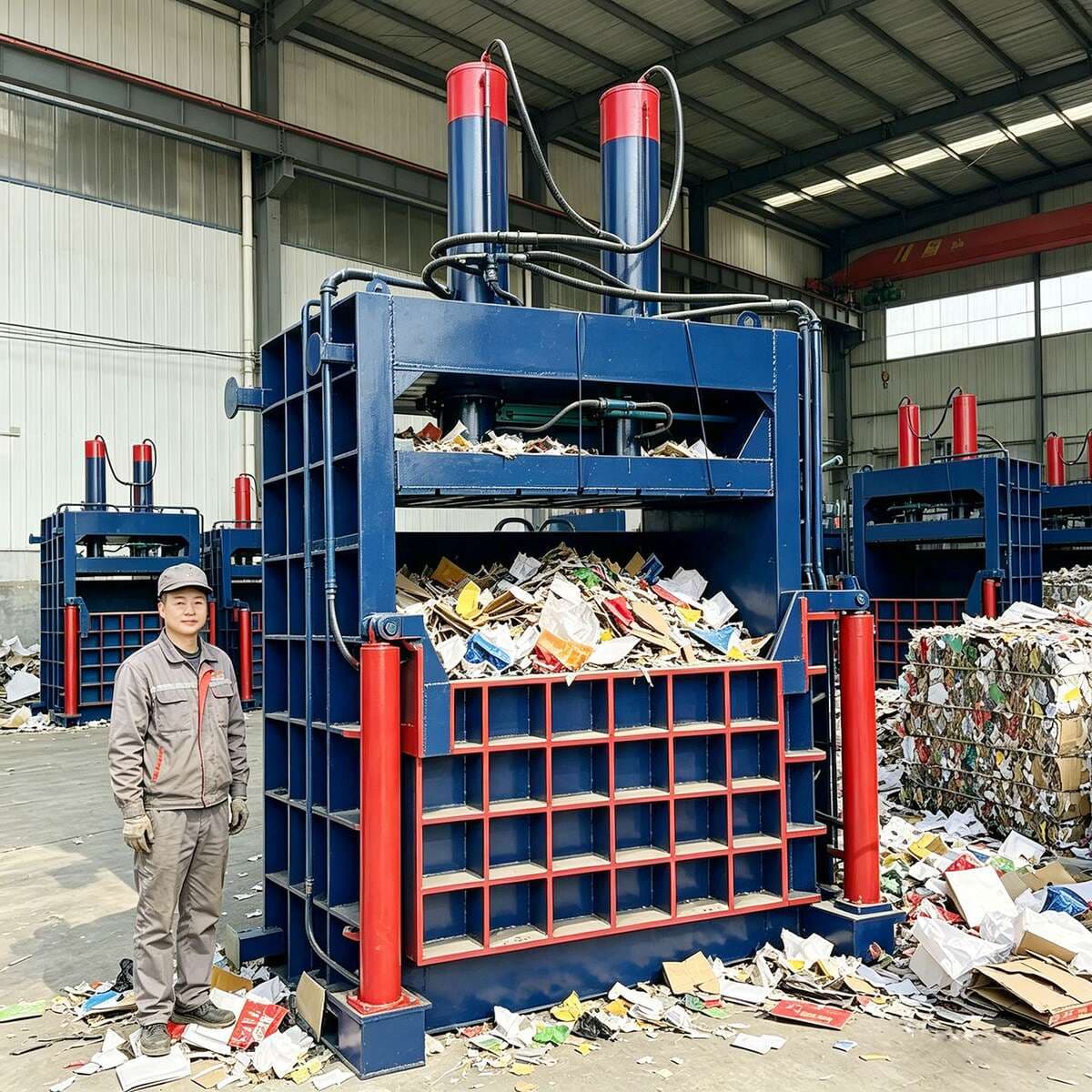Bankalar və tullantı kağız üçün 120 tonluq şaquli metal hidravlik pres 2