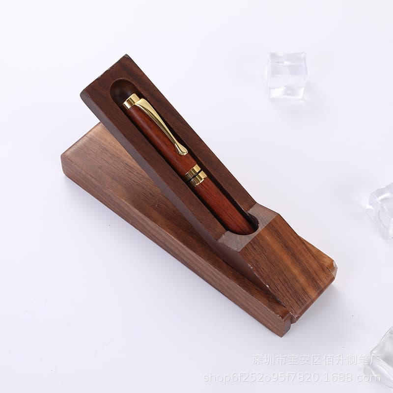 Walnut folding gift box ballpoint pen