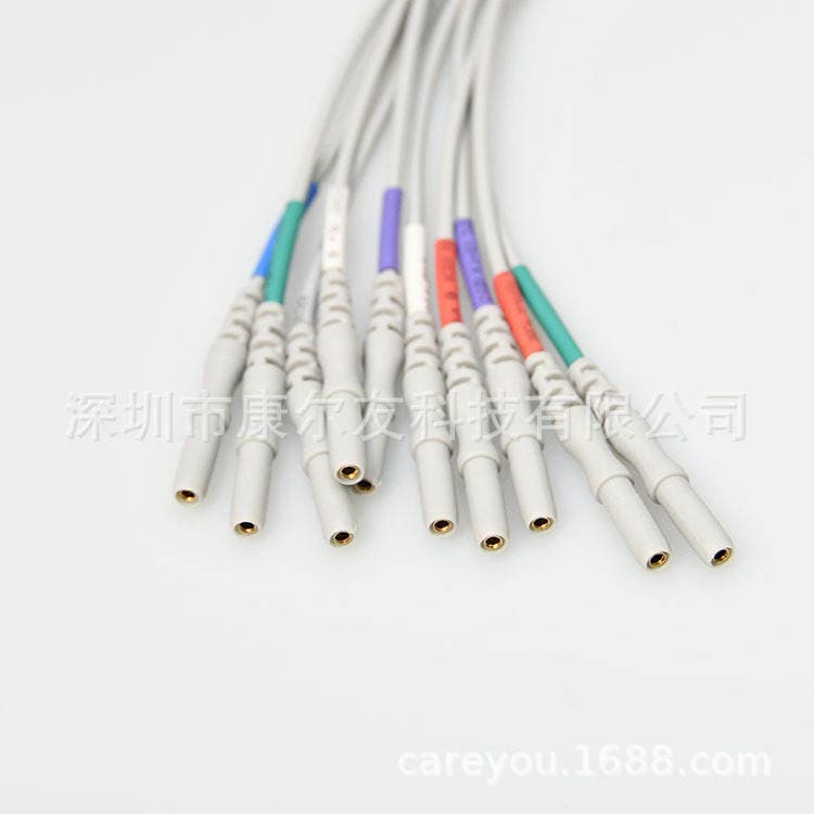 EEG elektrodu üçün qoşulma kabeli, kiçik timsah klipi, 1.5 mm ana deşik. 5