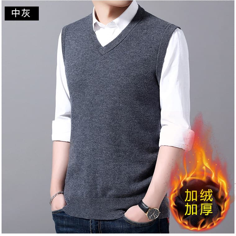 V vest plus velvet medium gray