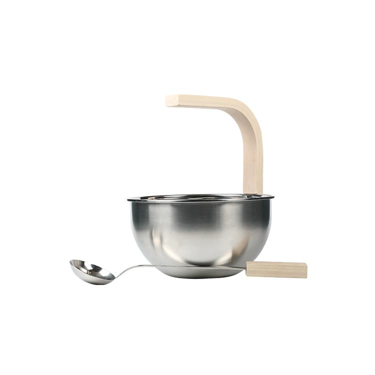 4L stainless steel barrel with handle + spoon