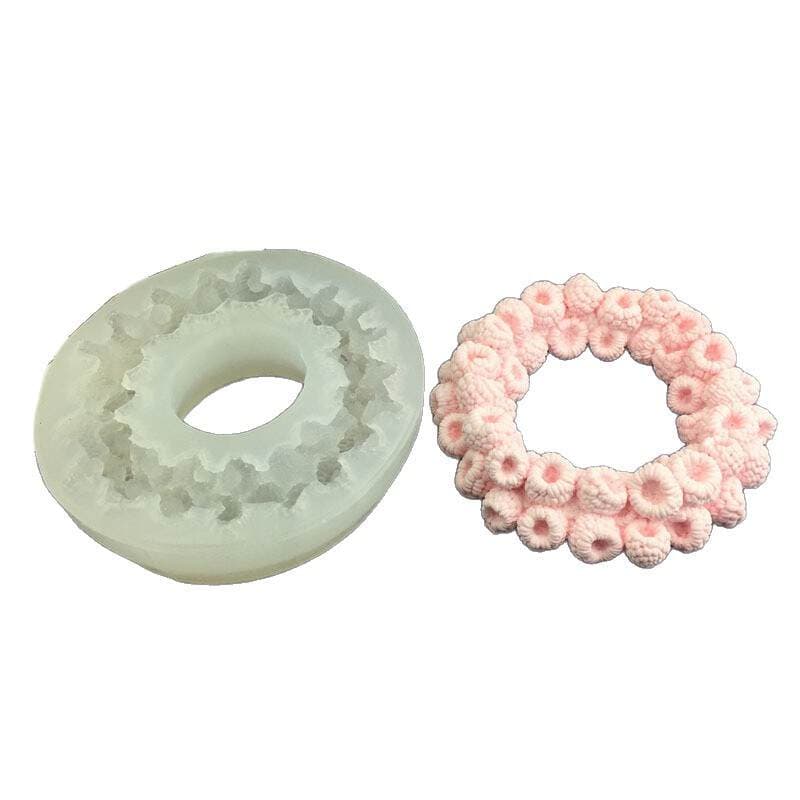 DIY Raspberry Fruit Circle Mulberry Wreath Silicone Mold Fondant Cake Decoration Chocolate Aroma Diffuser Plaster Ornament Mold 5