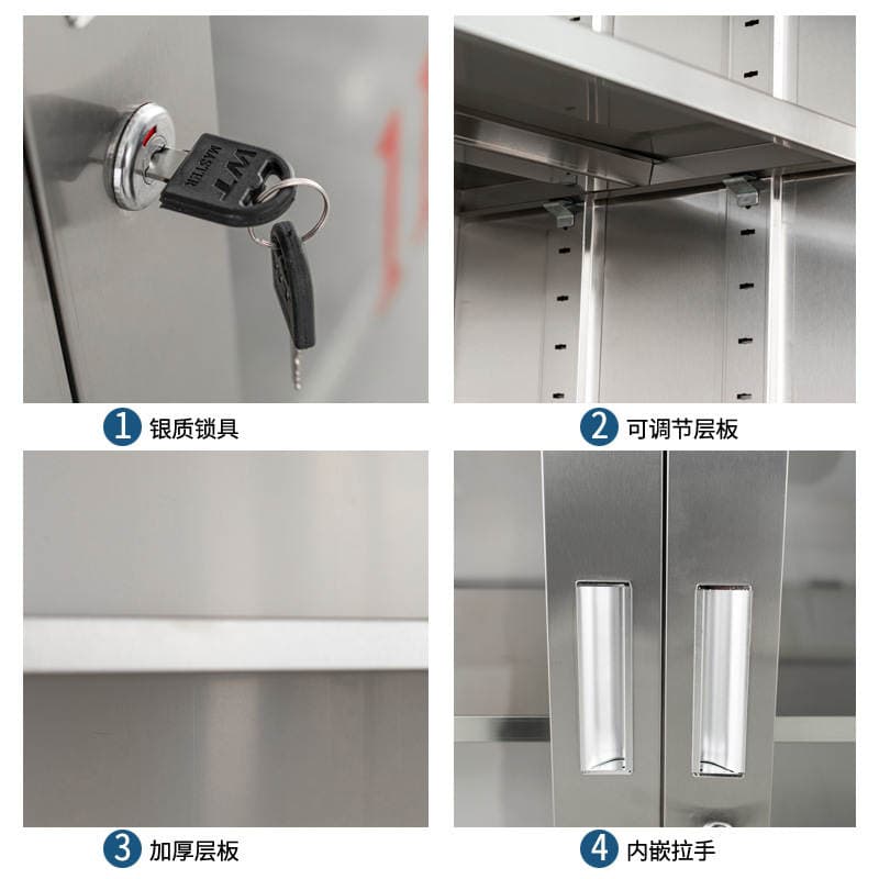 Convenience Service Cabinet Sanitary Water Cup Cabinet Cleaning Tool Cabinet Residential Property Stainless Steel Convenience Service Box Tool Cabinet 2