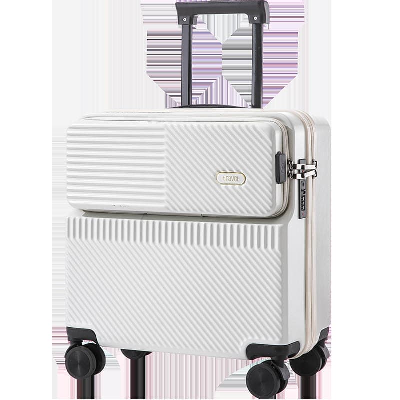 Front Opening Luggage Case Women's Small 18-inch Boarding Lightweight Trolley Case Male Student Business Travel Leather Case 5