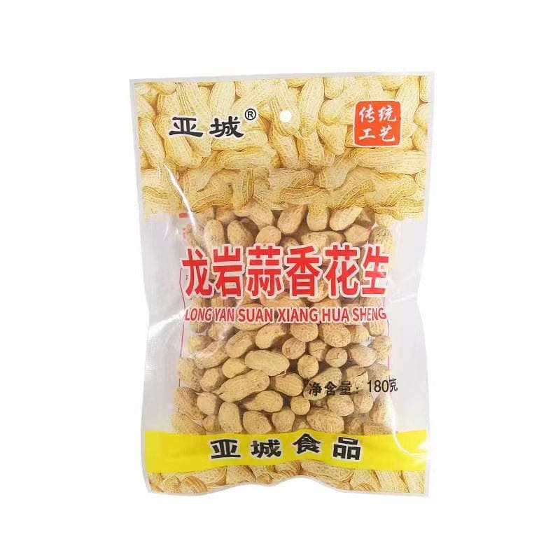 Fujian Longyan Asia City 180g Garlic Peanut Snacks Wholesale Bagged Nuts Roasted Seeds and Nuts 1