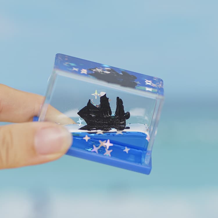Mini small rectangular-black boat