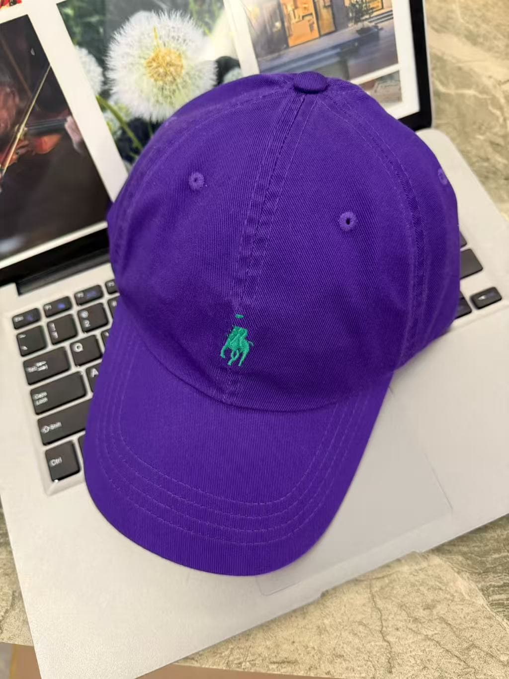 Purple green label