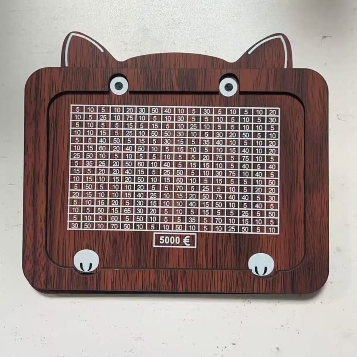 Cat ear wooden piggy bank 5000+1 plan pen