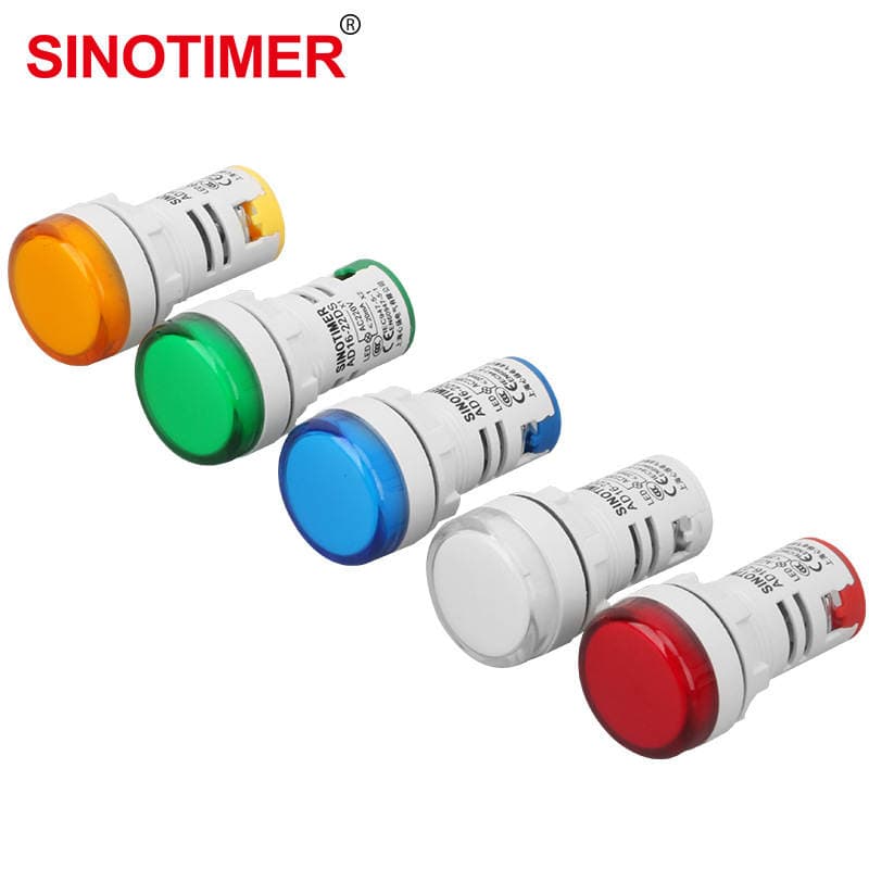 LED power indicator light AD16-22D/S AC DC signal light 220V/12V/24V/110V/380V 5