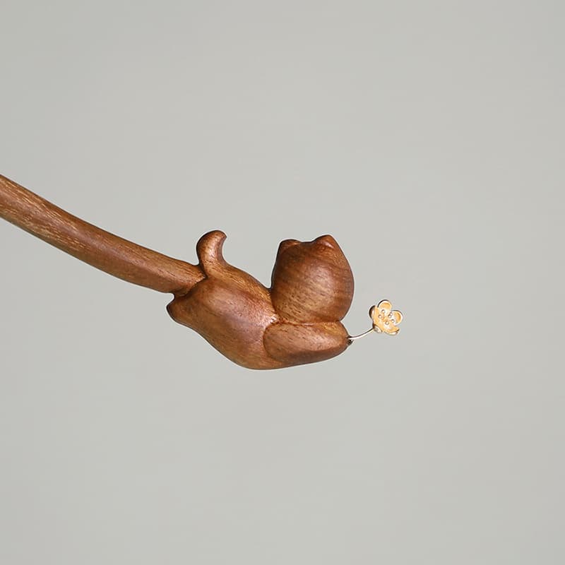 E75 [free flower cat] golden sandalwood