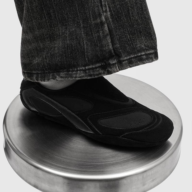Kişi slip-on loaferlər, universal düz gündəlik qış ayaqqabıları, model 35548 Qara-K 4