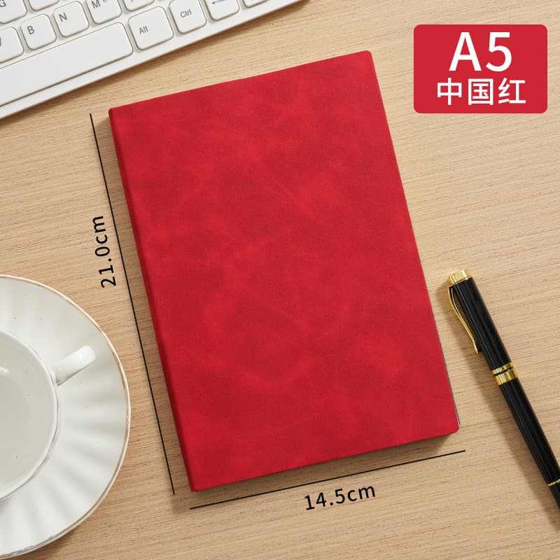 Red a5pu leather book/200 pages