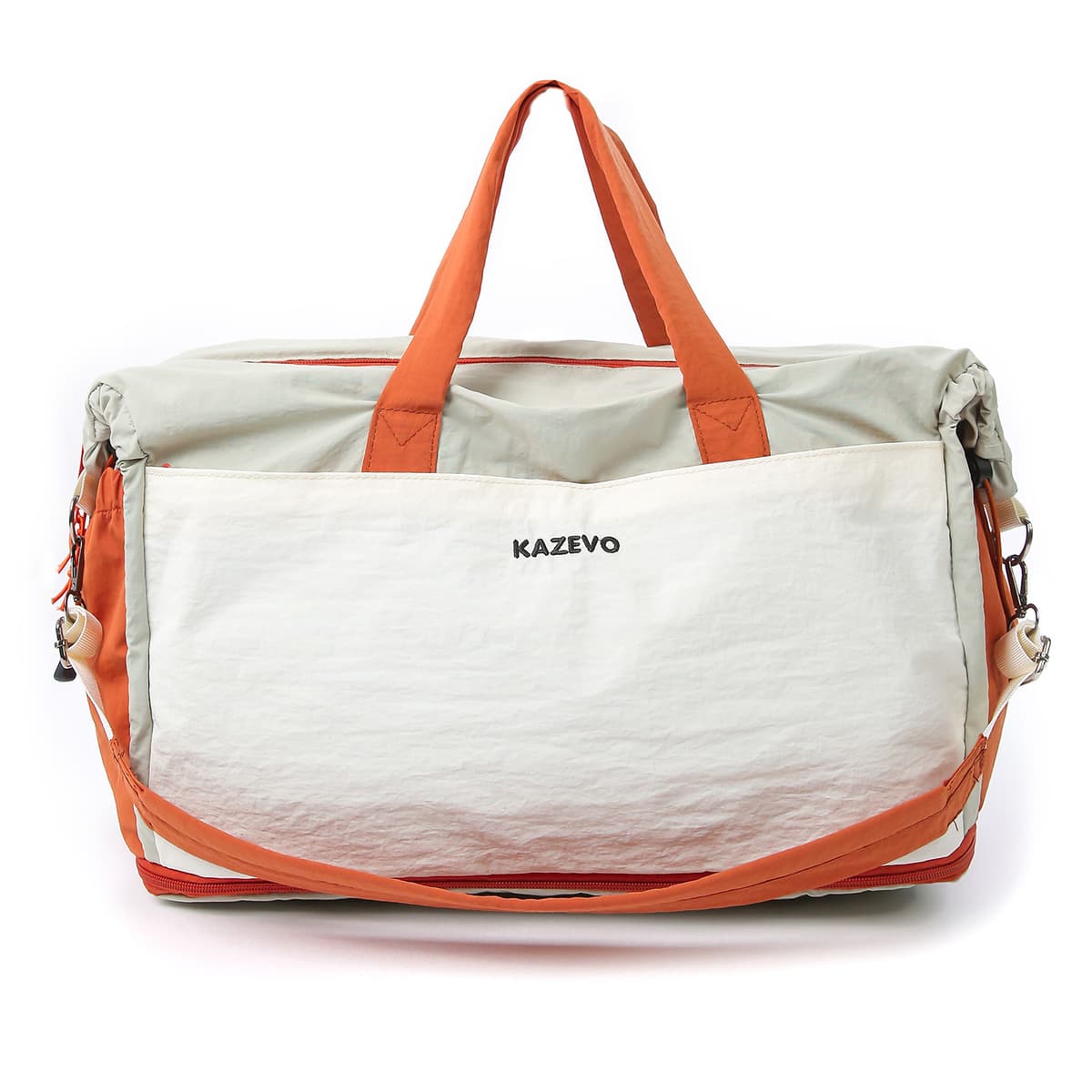 White with orange