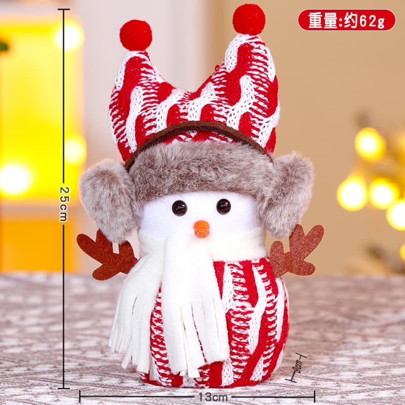 Headset striped gray snowman-30