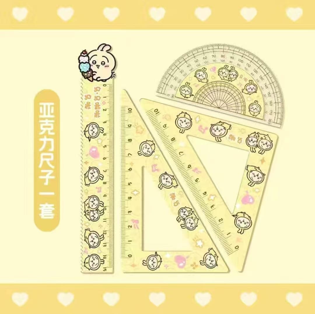 Ice cream usagi ruler set