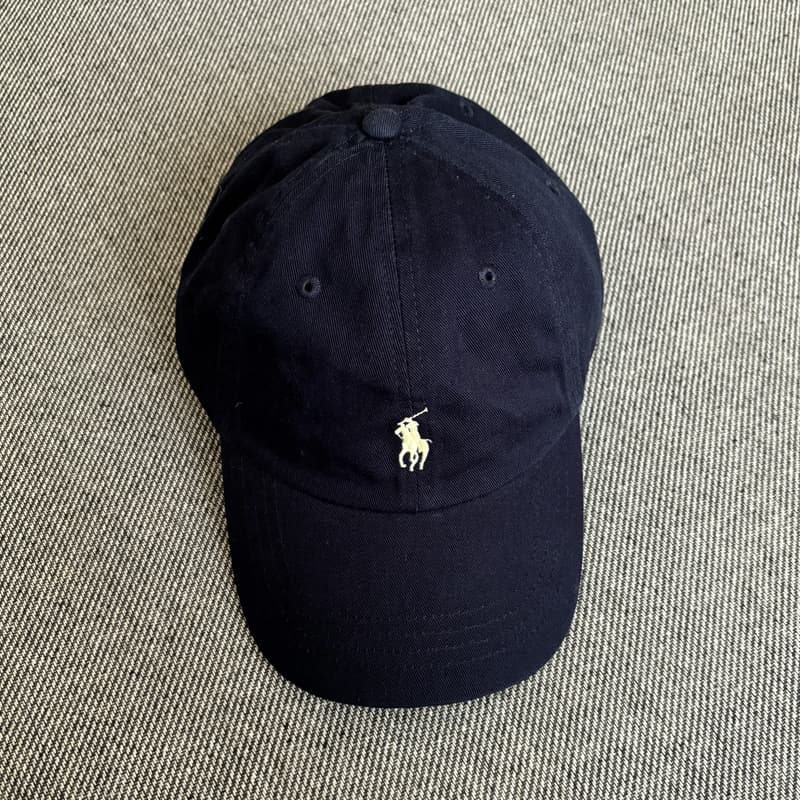Navy blue yellow label