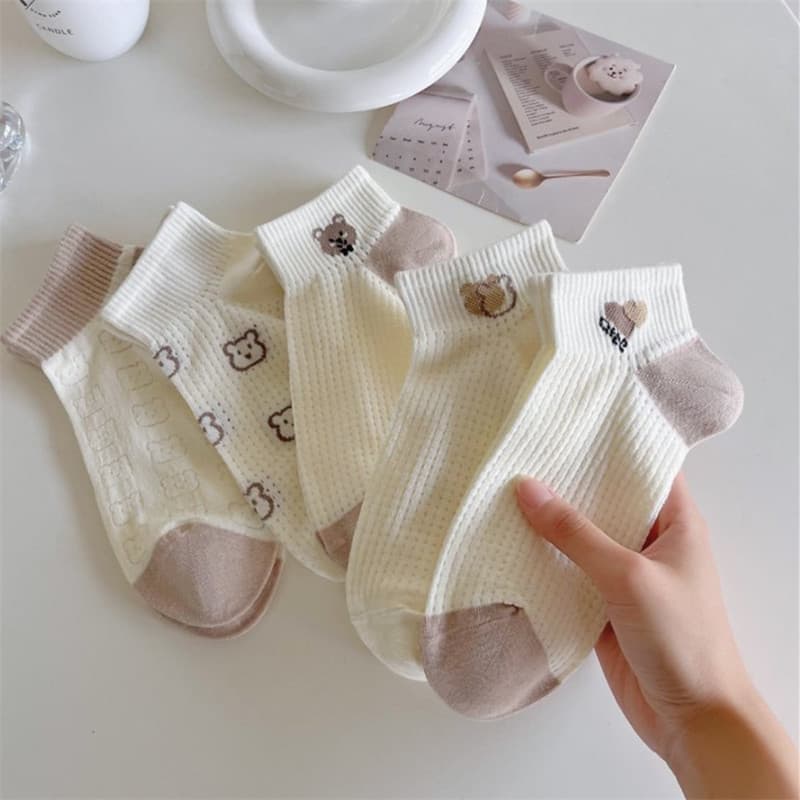 Hollow bear (10 pairs/pack of 5 colors mixed)