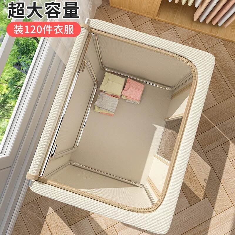 Clothes Storage Box Household Large-Capacity Quilt Clothing Box Artifact Wardrobe Organizer Fabric Storage Basket 3