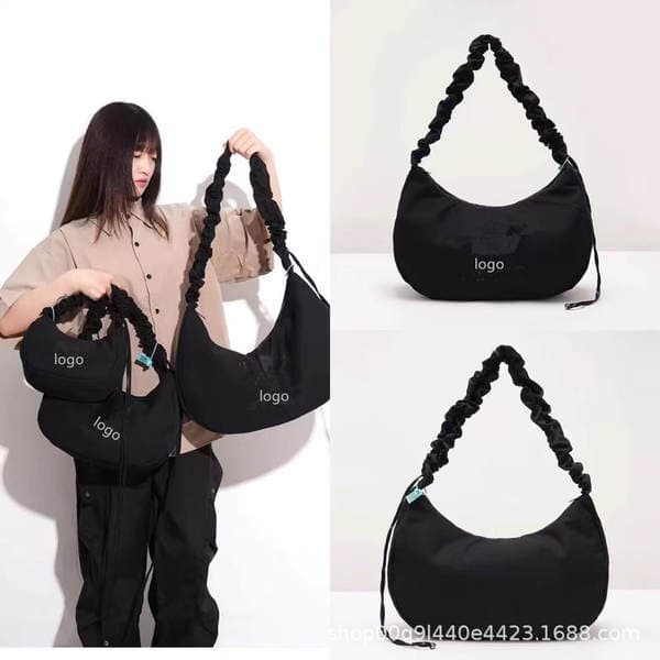 2025 Sports Crossbody Bag Pleated Cloud Single Room Bag Satchel Large Capacity Canvas Bag Three Commuting Lightweight Shoulder Bag