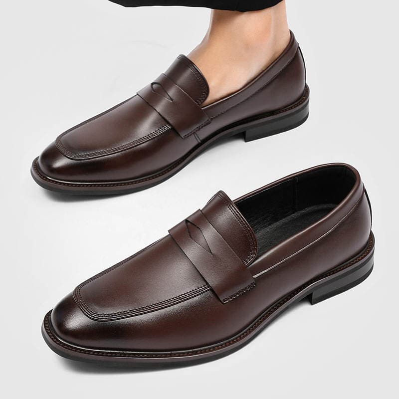 Kişi yeni universal slip-on gündəlik ayaqqabılar, işgüzar və ya gənclər üçün, model 24305 Qəhvəyi-J 1
