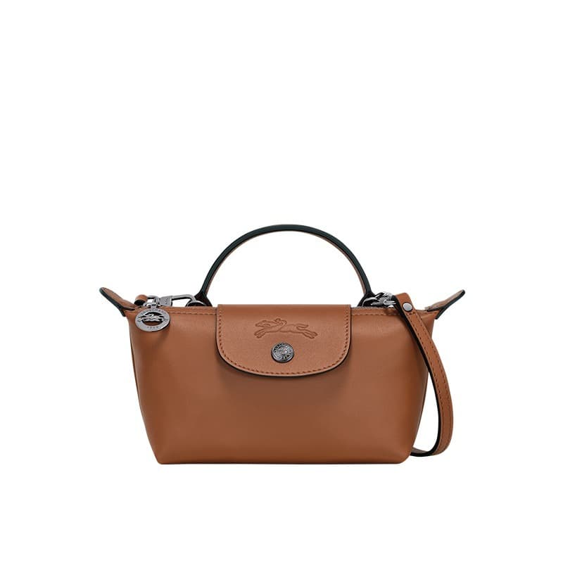 Leather mini cognac color