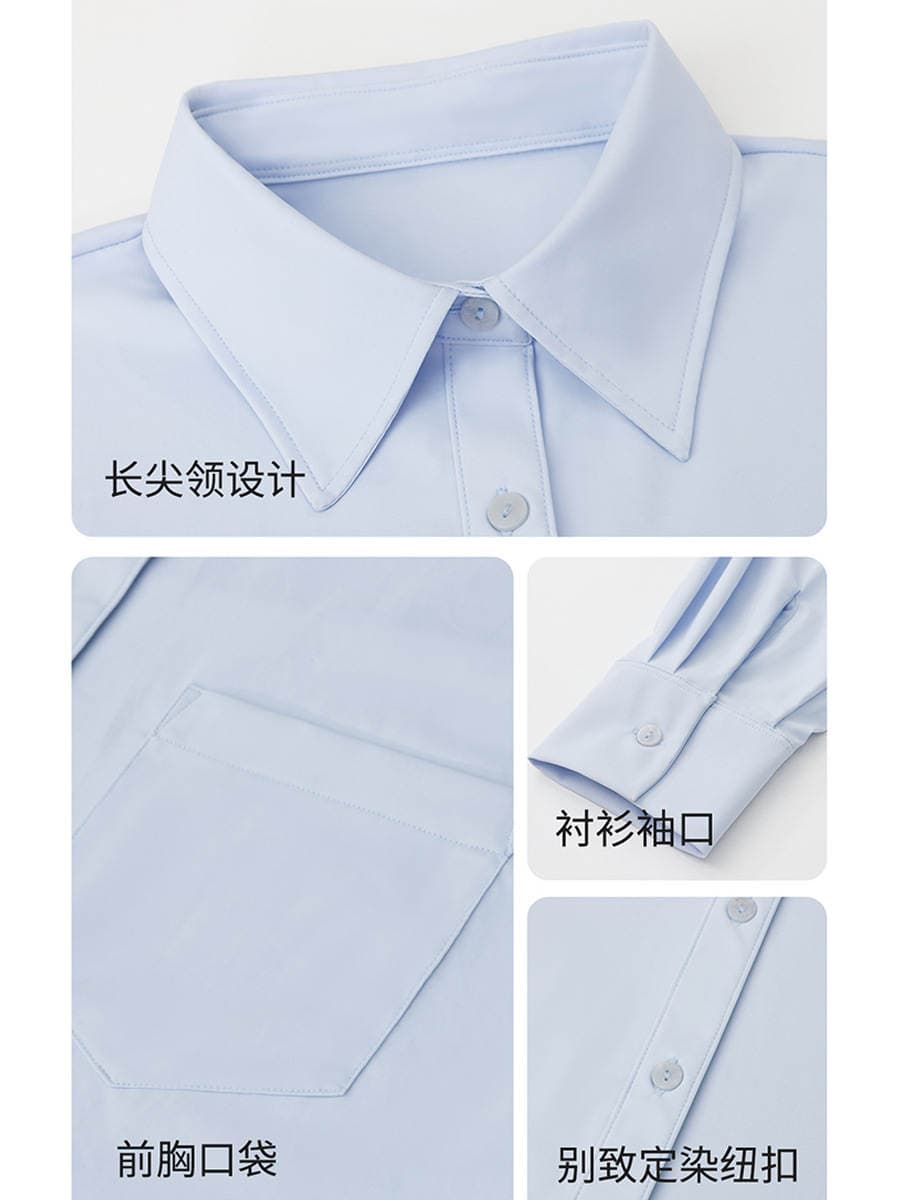 Women's Sun Protection Shirt Women's Long-Sleeved High-End Shirt Women's Summer Light and Breathable White Shirt Jacket Top 2